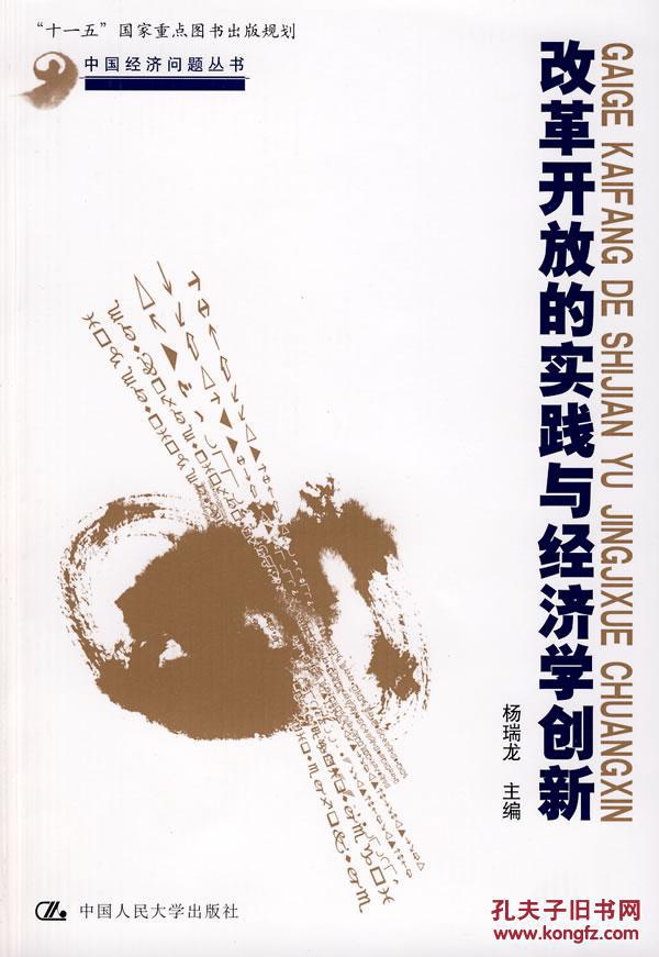 正版 改革开放的实践与经济学创新 杨瑞龙 中国