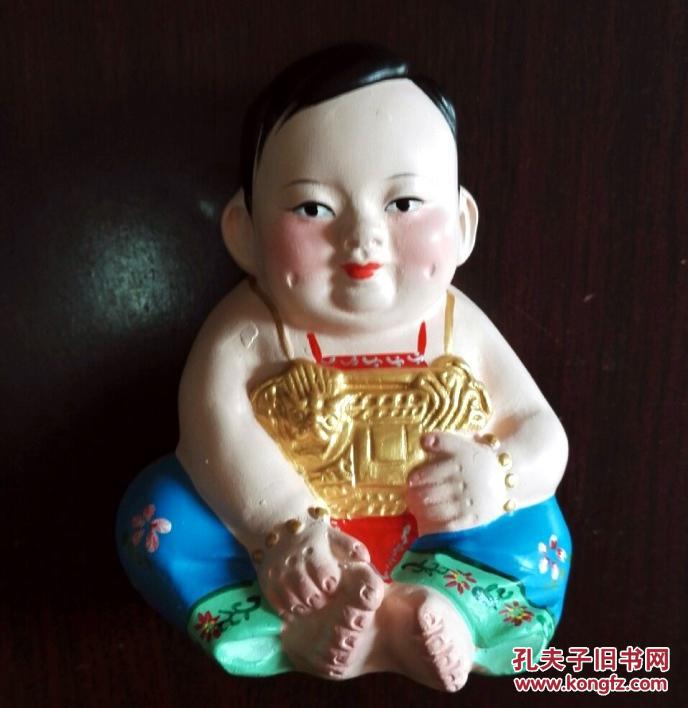 90年代初期天津手工泥娃娃一件,有吉祥意义.