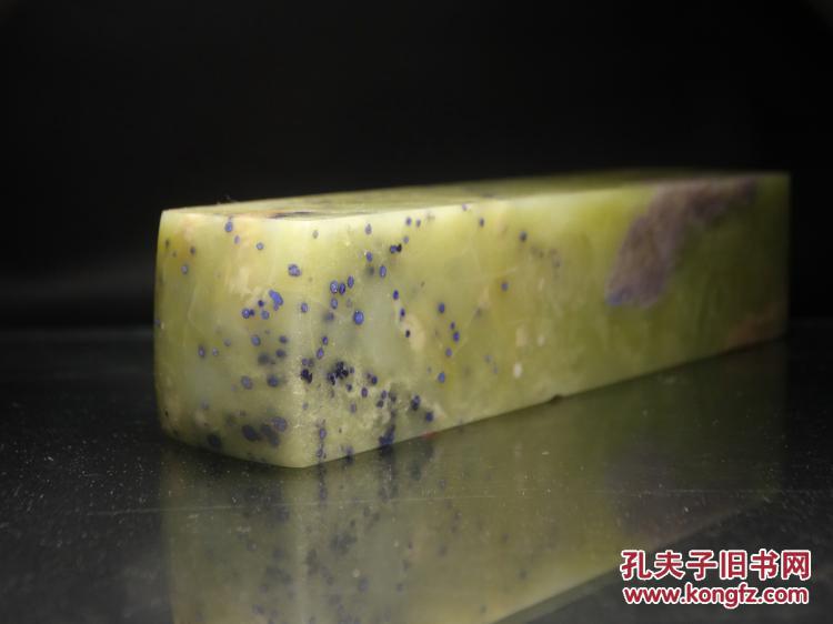 绝产好料青田石封门青蓝星印章料色泽浓郁质地透彻石性稳定品好无裂