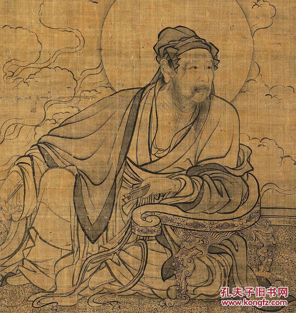 宋佚名维摩居士图轴绢本46