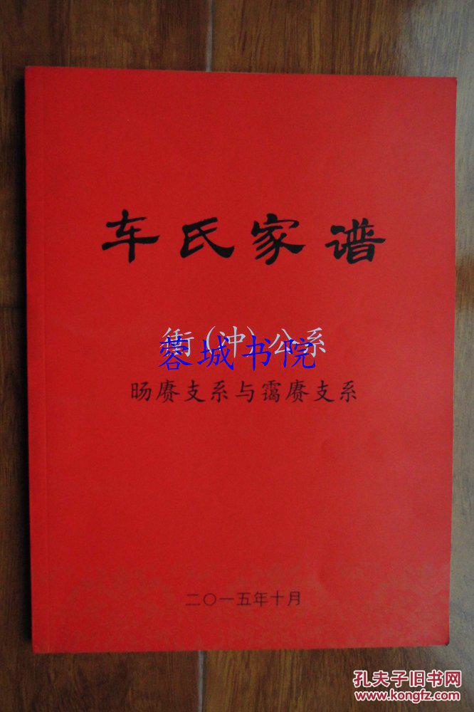 车氏家谱冲(冲)公系——旸赓支系与霭赓支系【大16开】