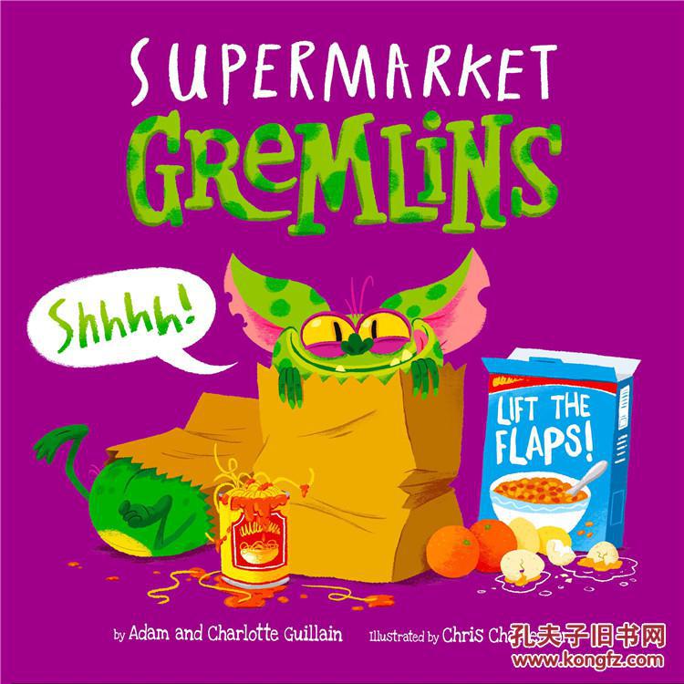 平装supermarket gremlins 原版绘本 翻翻书 超市小魔怪