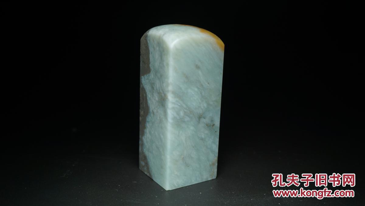 品种石 云南三彩天青石印章石料 色泽一流 品好无裂 质地细腻 石性