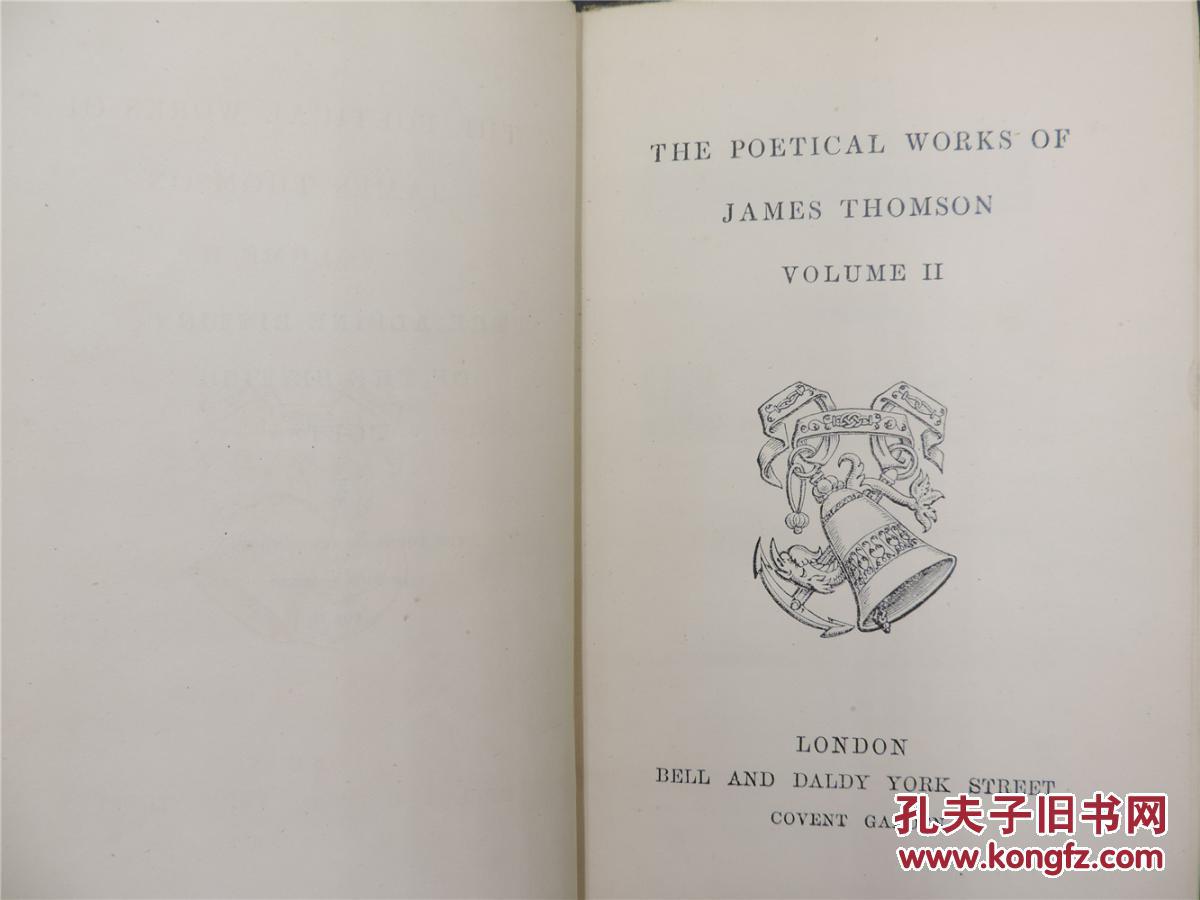 James Thomson,thomas gray 詹姆斯·汤姆森集 精装全2卷 the poetical works of james thomson