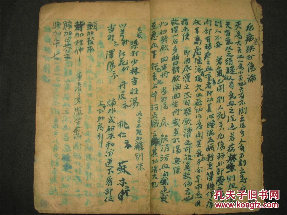 中医古籍抄本药方 跌打伤科 接骨刀伤炮伤等等