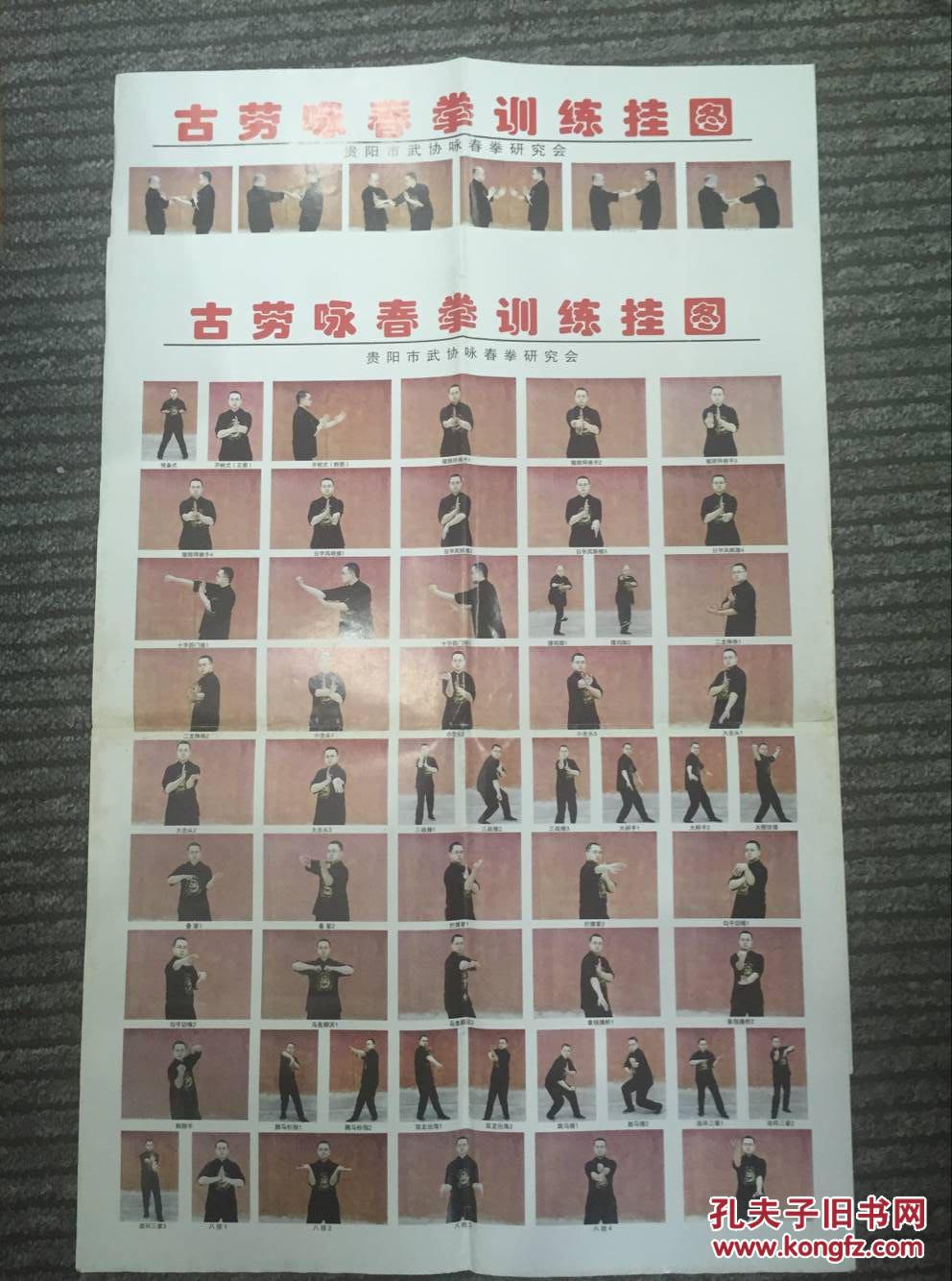 古劳咏春拳科学化教程(印刷品,含挂图二张)