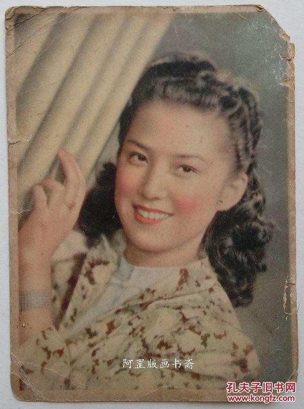 老香港美女兄弟陈云裳龚秋霞胡枫民国明星黄金电影3张上海彩色画片电影图片