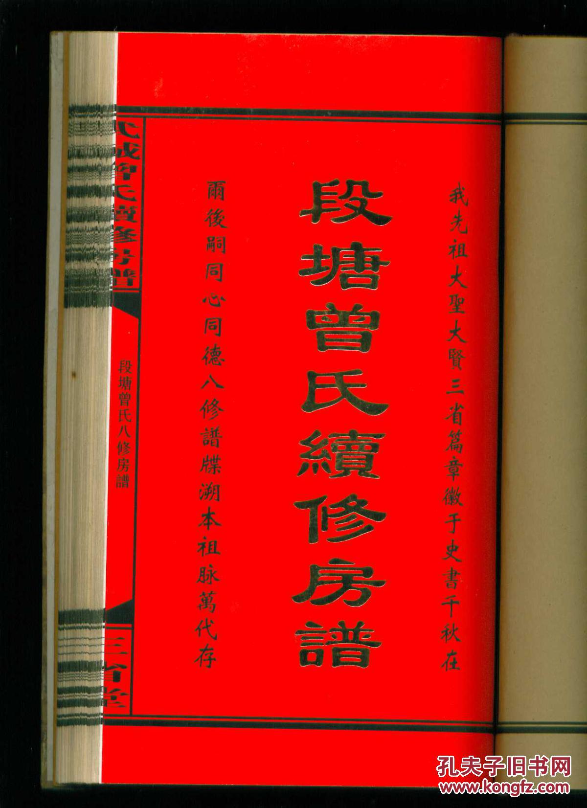武城曾氏房谱(段塘曾氏续修房谱,曾氏族谱)(16开线装精装本)2册全