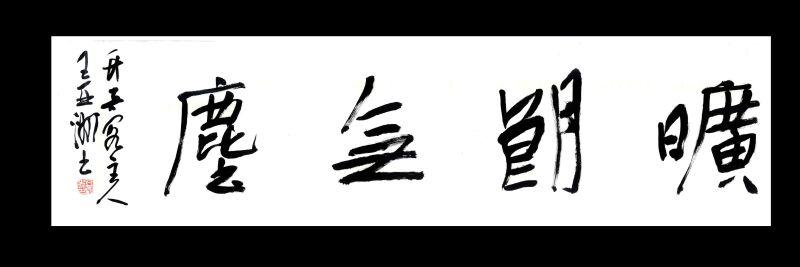 中书协理事,安徽书协副主席王亚洲先生精彩草书横幅《旷朗无尘【34*