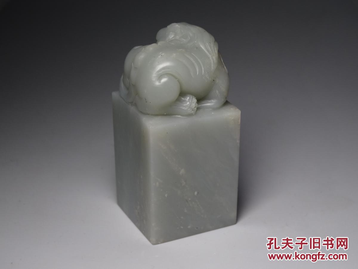 纯净珍品 天青石【瑞兽】印章 寓意吉祥 质地透彻 石中君子 石性稳定