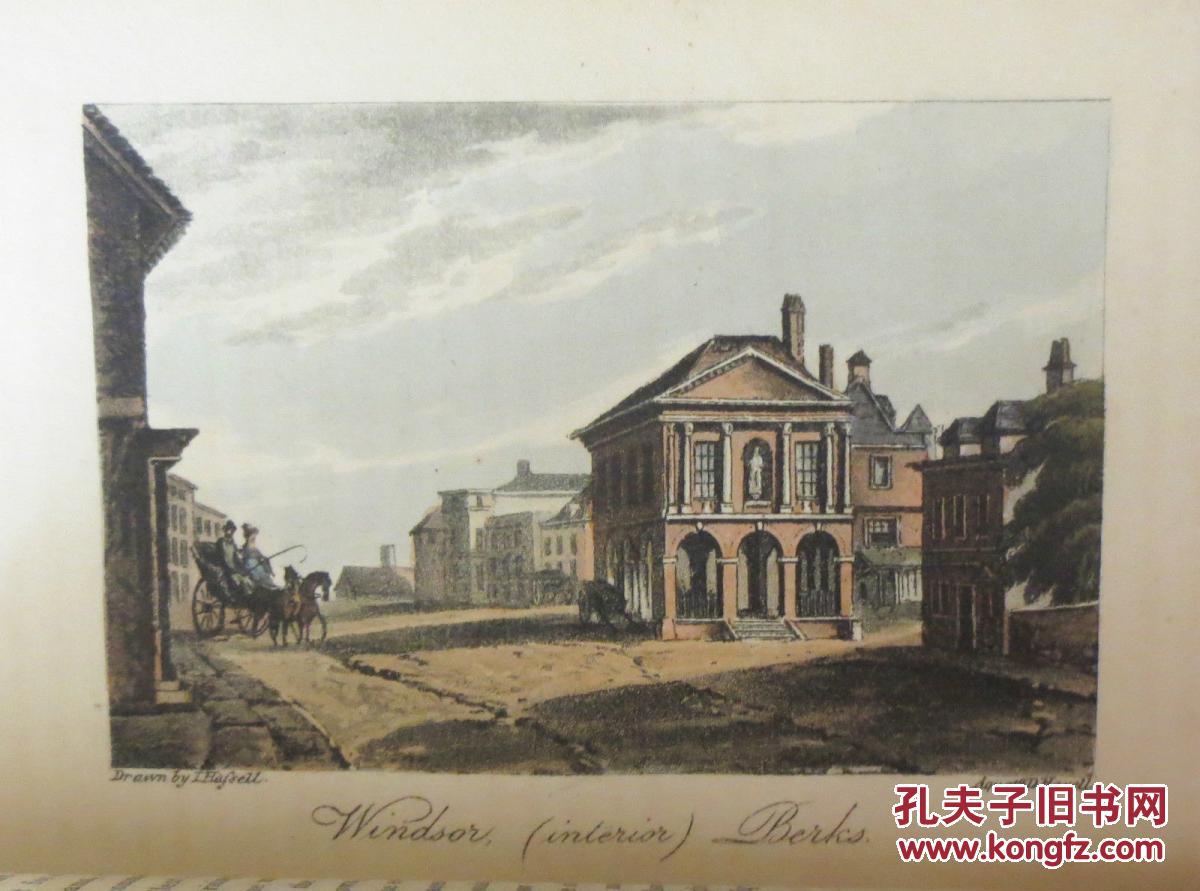 非常罕见珍贵,1817年伦敦出版【如诗如画的英国风景:120幅手绘彩色