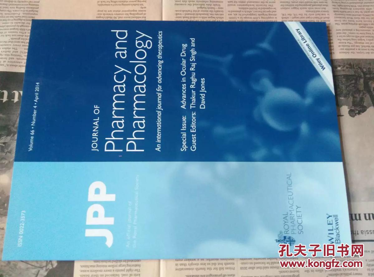 JPP Journal of Pharmacy and Pharmacology2014\/04 NO.4 VO.66 药房和药理学医学原版学术期刊