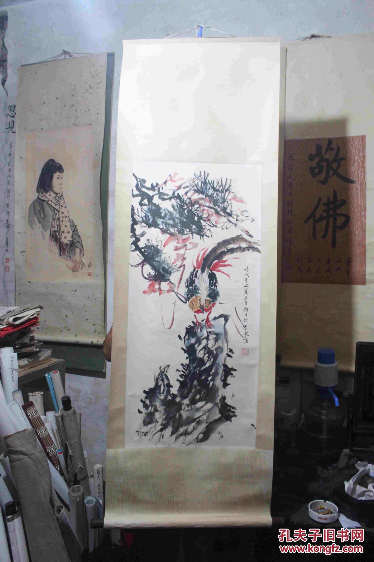 回流书画,已故上海美术专科学校素描教授著名画家【何香凝】——手绘