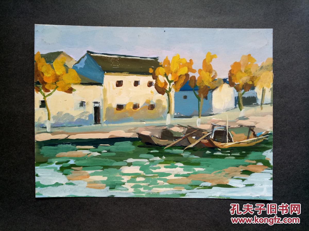 小桥流水人家:水乡同里水粉画