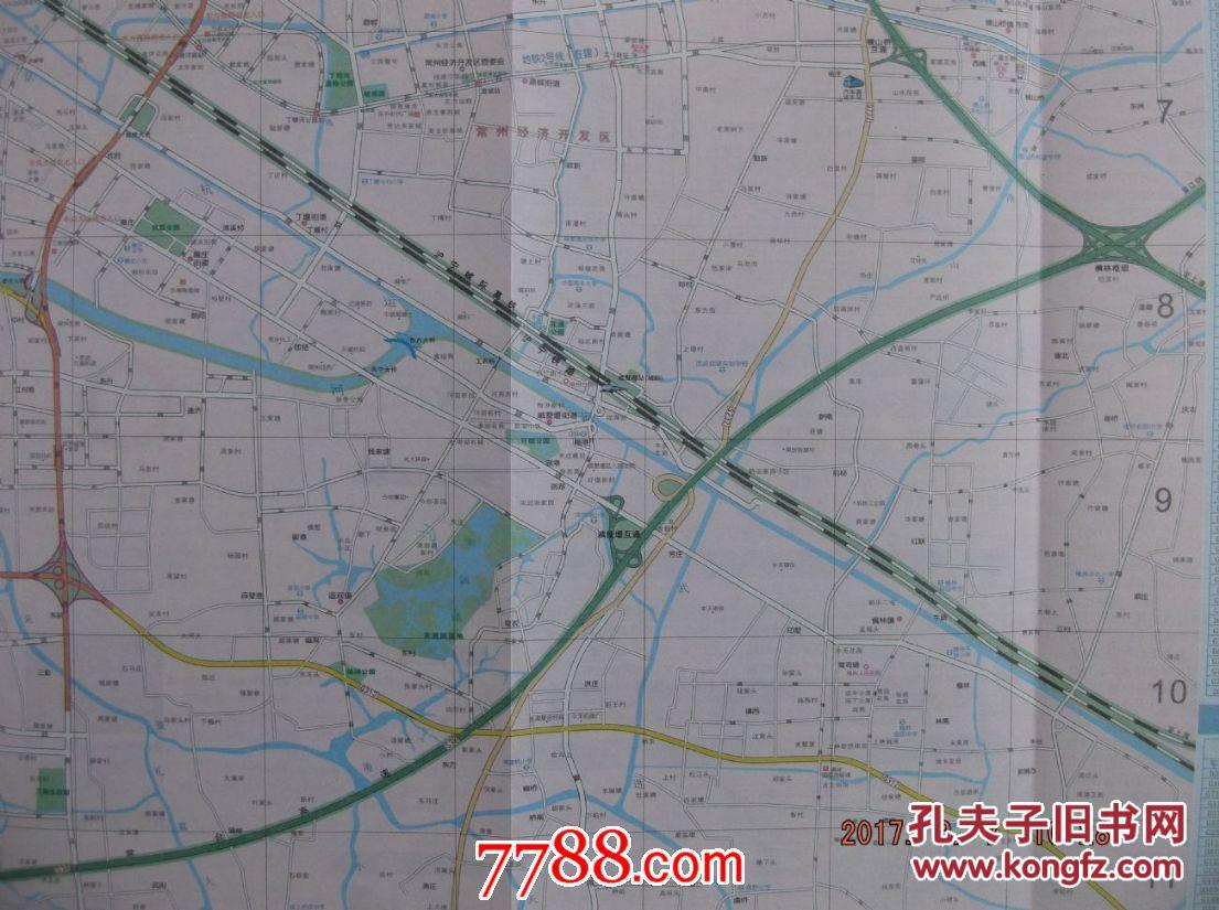 2017常州市交通旅游图-对开地图