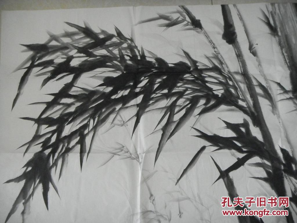 乾坤书画院院长翁子易(紫微道人): 精品黑竹(180cm*98