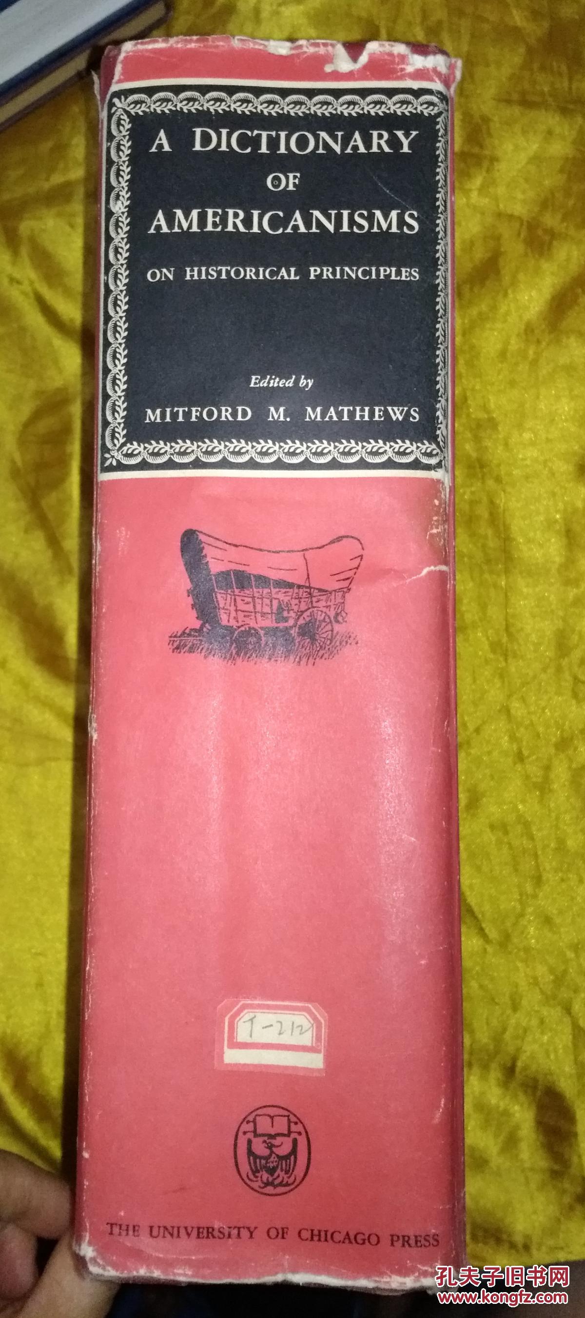 dictionary of americanisms on historical principles【稀缺罕见
