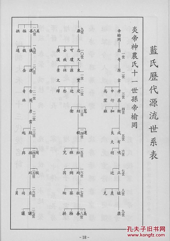 家谱----蓝氏族谱四川荣县支 大一郎公 讳君厚 16开 90页 1994年版