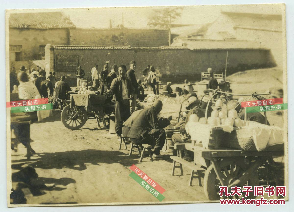 民国农村集市赶集民俗市场老照片,泛银