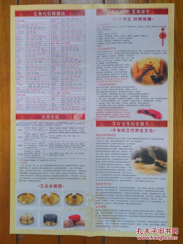 标准人体经络全图背面附艾灸穴位保健法展开尺寸约535x38cm