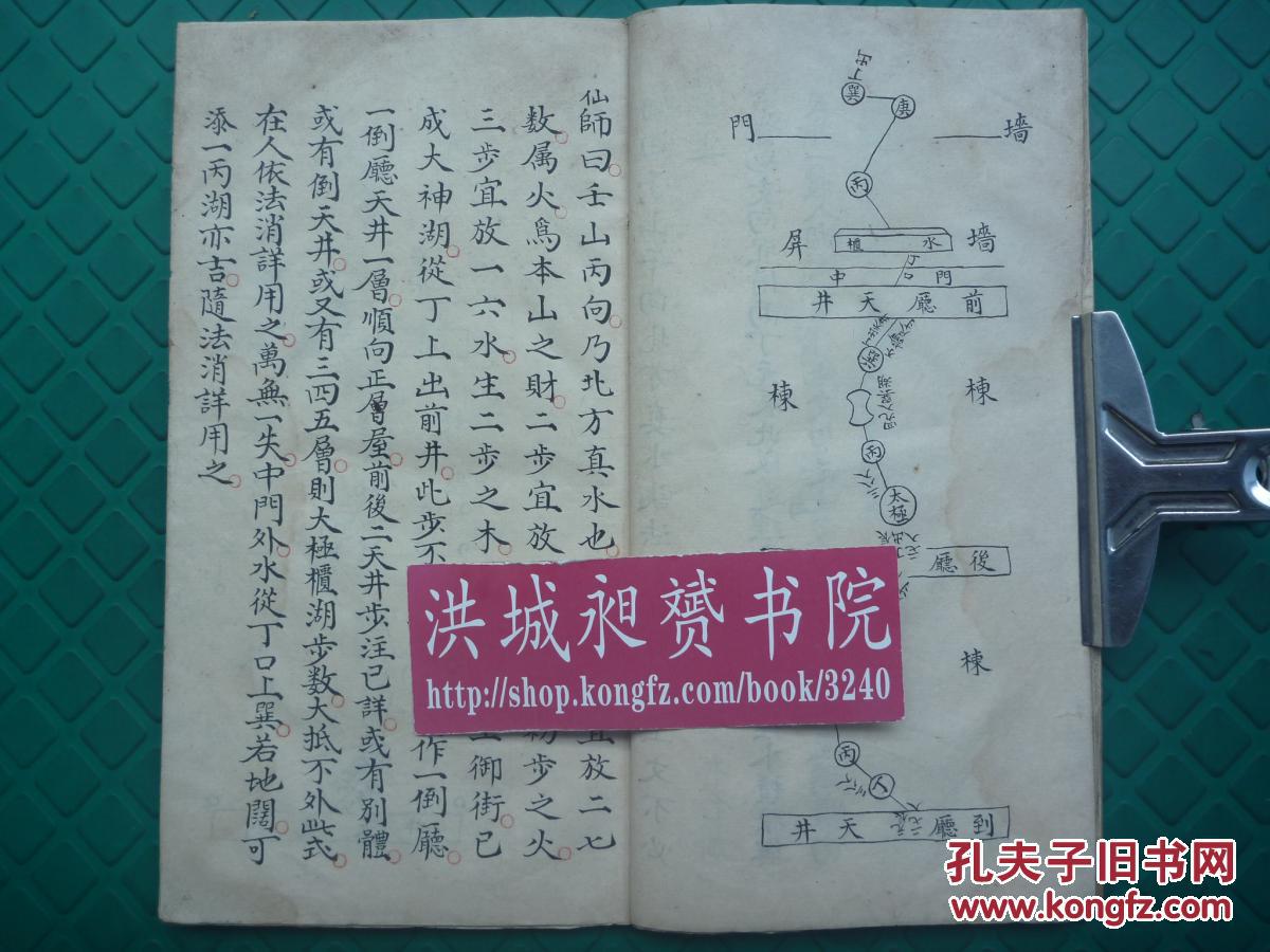 书法佳清地理精写本三神注24山山向吉凶董德彰明堂放水诀玉尺步数及