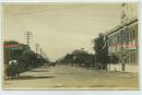 民国时期东北大连旅顺一带的街道街景老照片一张，13.8X8.8厘米