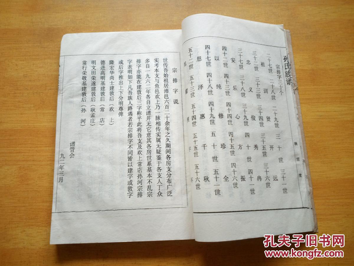 苏鲁豫皖 孙氏族谱(映雪堂)