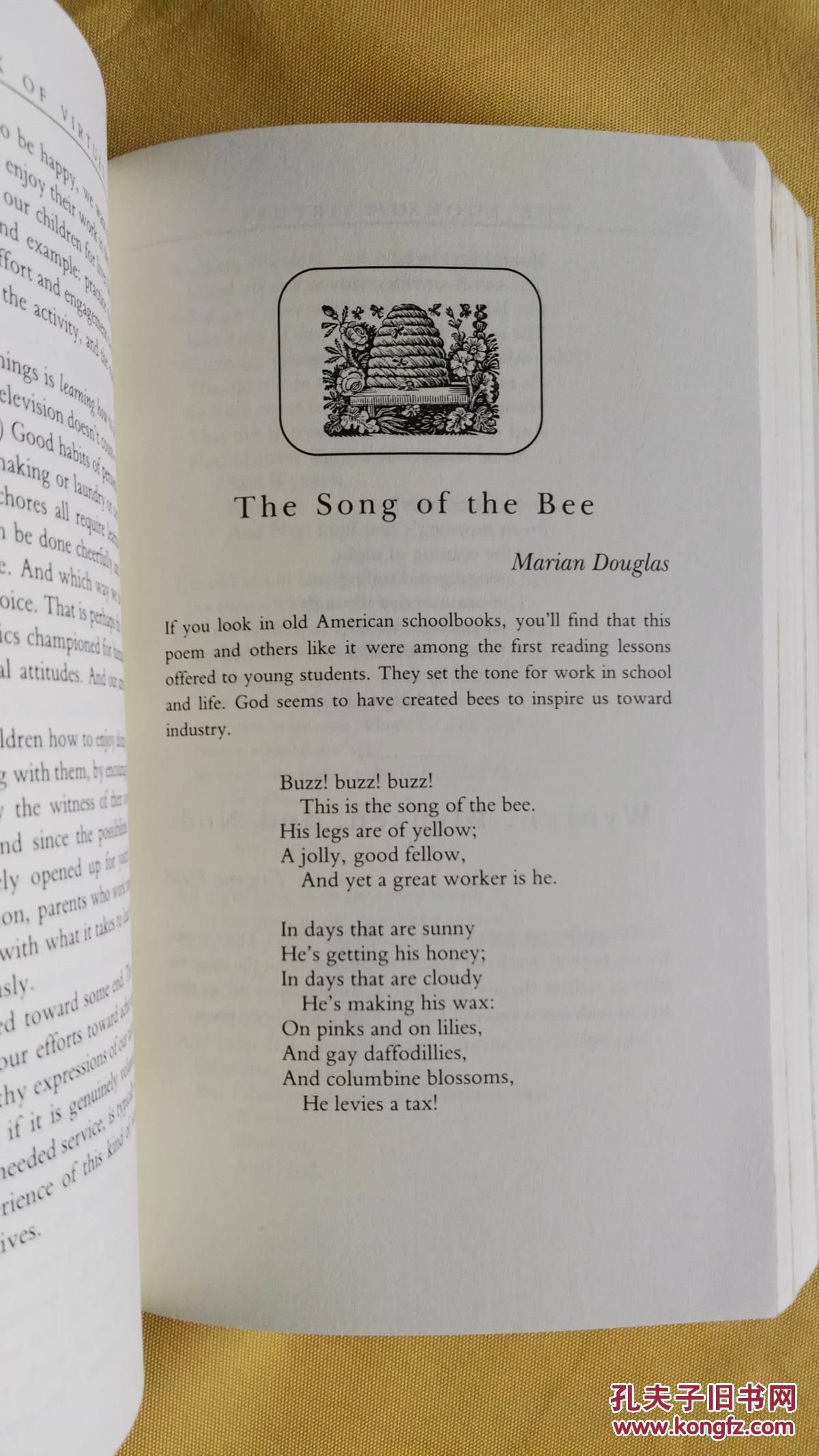 英文原版 大开本 美德书the book of virtues by william j. bennett