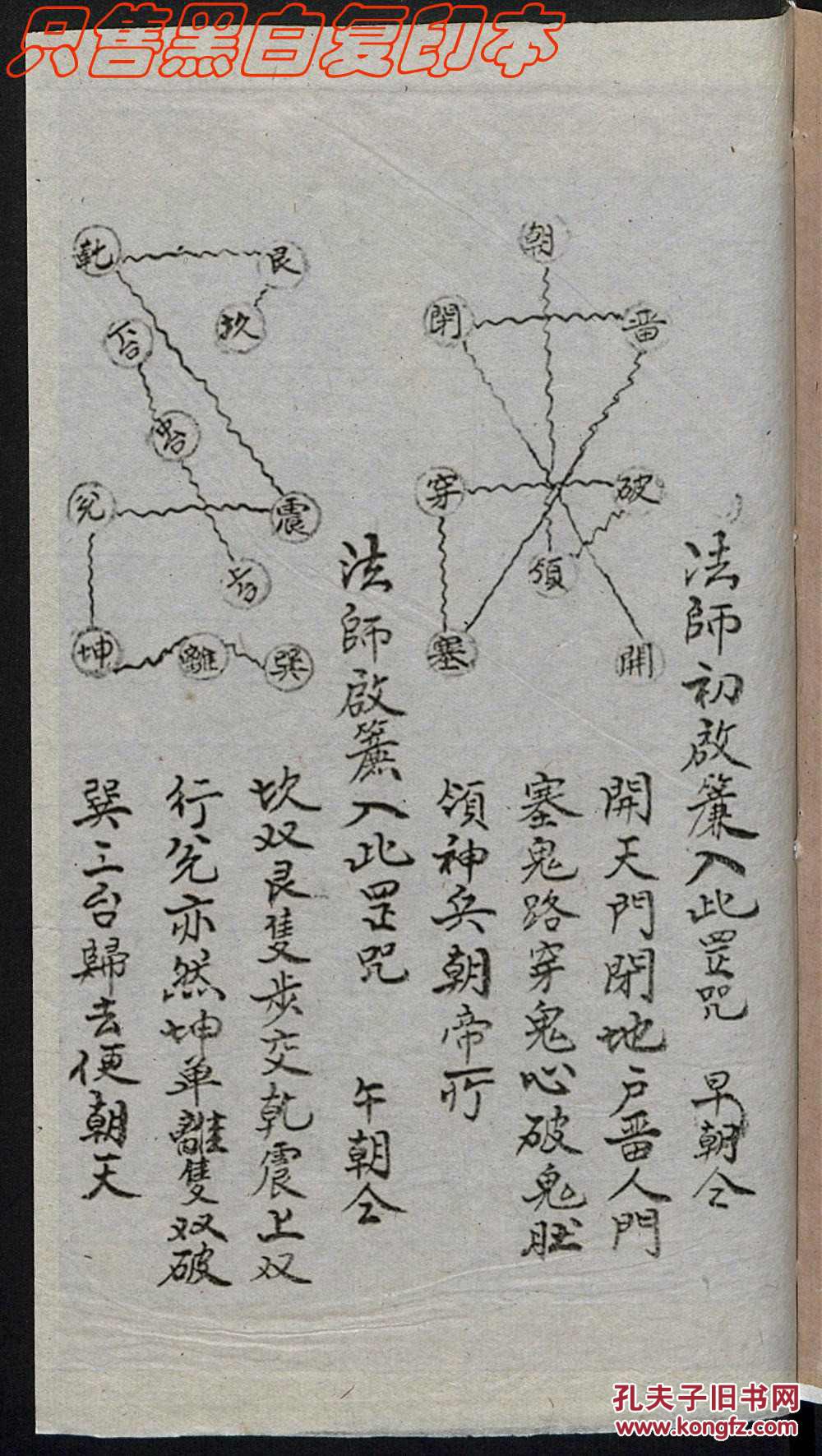 《川源堂 罡图秘咒》符书,(只售黑白影印本)
