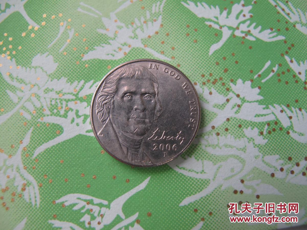 美元硬币,2006年,P版,FIVE CENTS,5美分 --忆