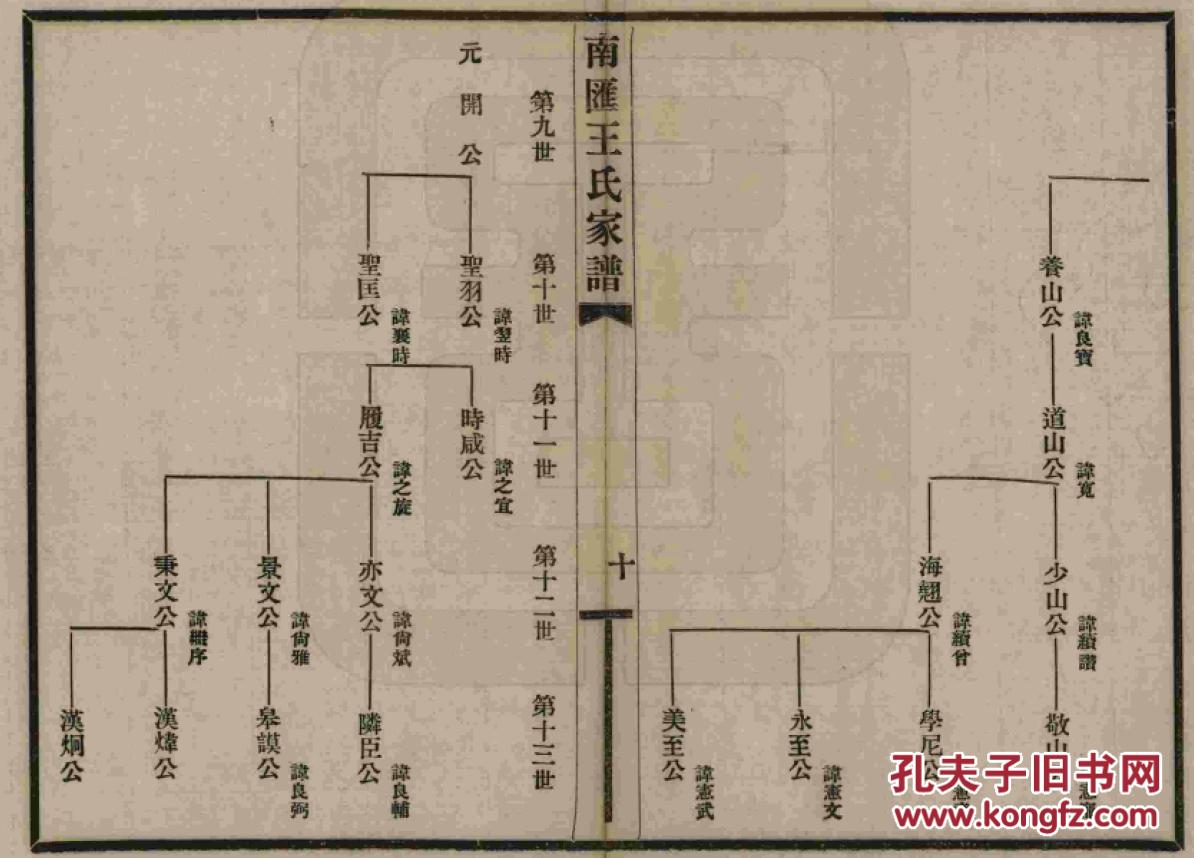 家谱------王氏家谱 上海南汇 起源公支 (起源公 讳昆