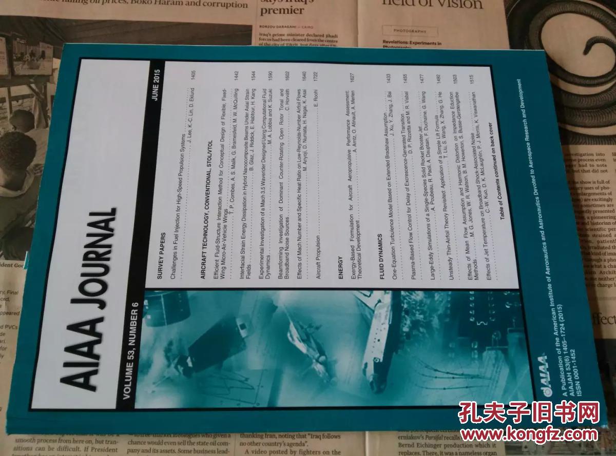 A JOURNAL 美国航空航天学会工程原版英文外