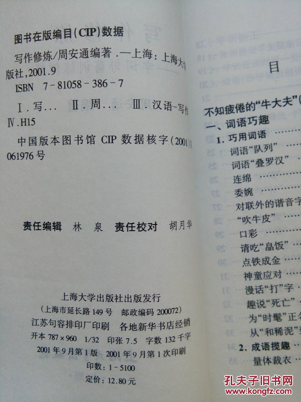写作修炼:字词句篇训练例解