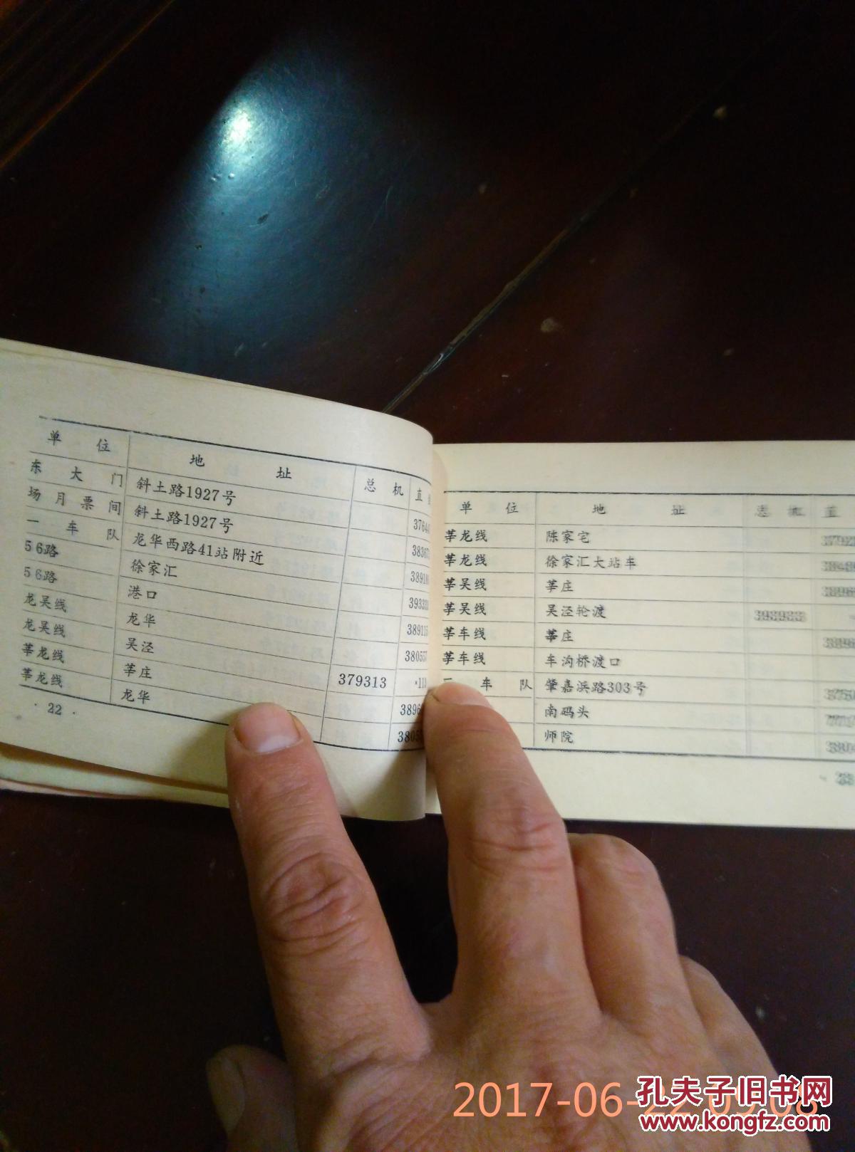 电话簿_上海市公共交通公司