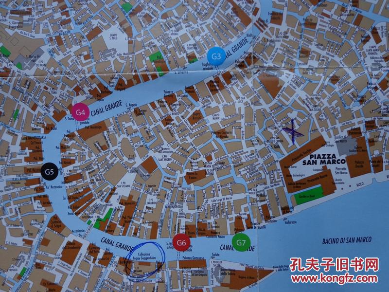 venezia意大利威尼斯地图和21个推荐场所 2012年 4开独版