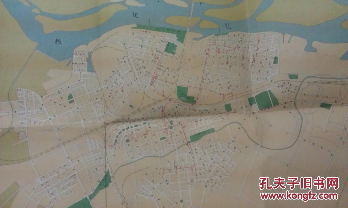 哈尔滨市街道图【50,60年代老地图】