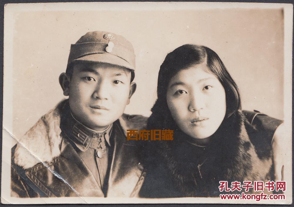 【图】民国老照片,抗战时期军人夫妇,送给县座、太太,1942年于贵州黄平_孔夫子旧书网