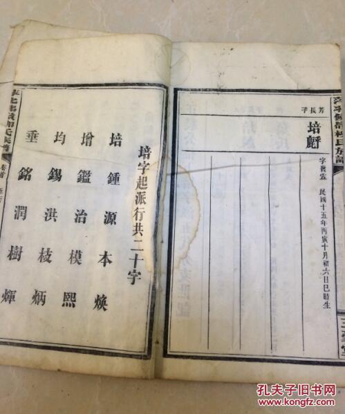 萍北柳氏族谱1册 为卷尾 有谱跋 品好