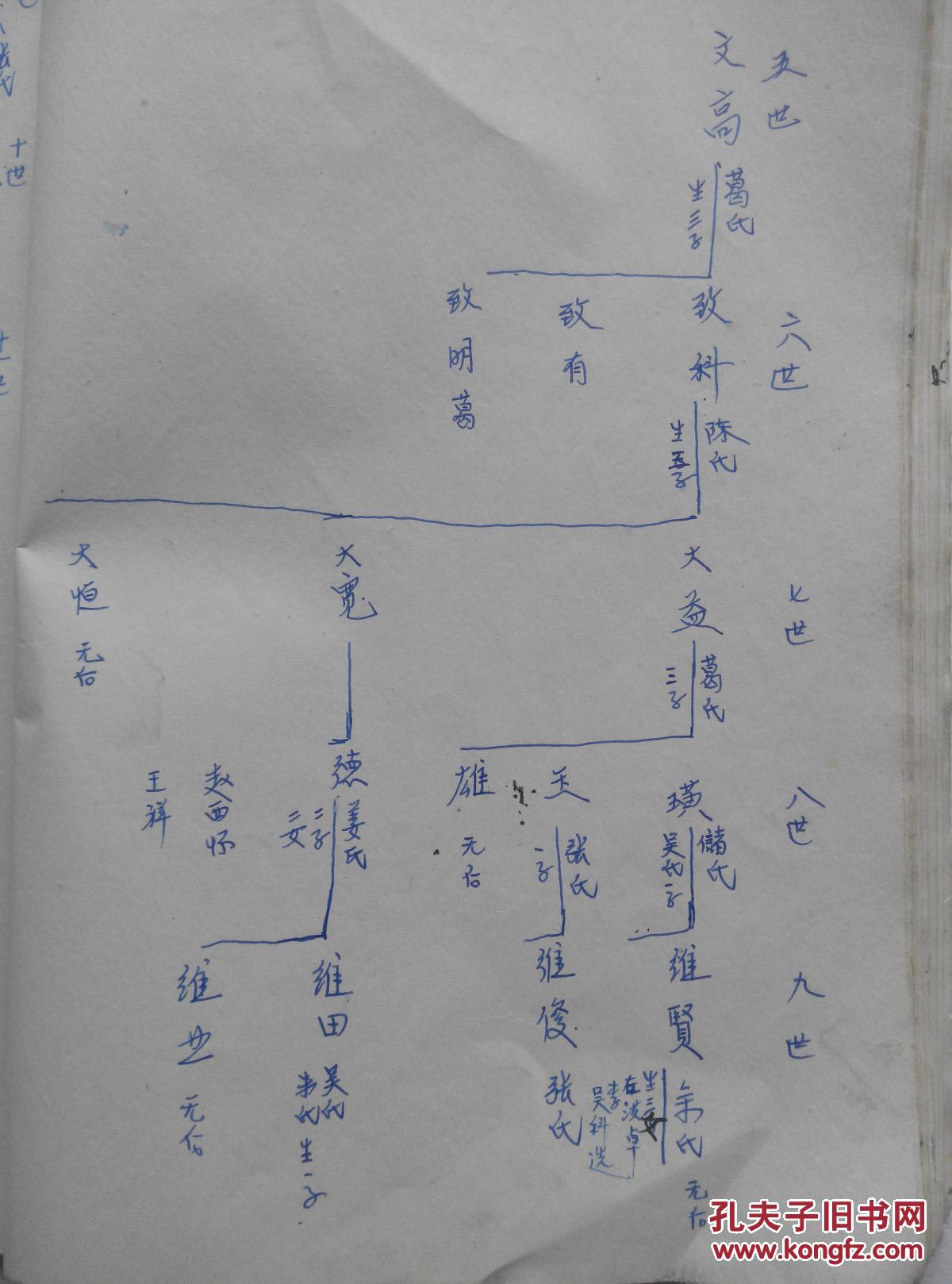 董氏宗谱忠恕堂盐城董家桥支始迁祖子玉公16开120页有空白手写本线装