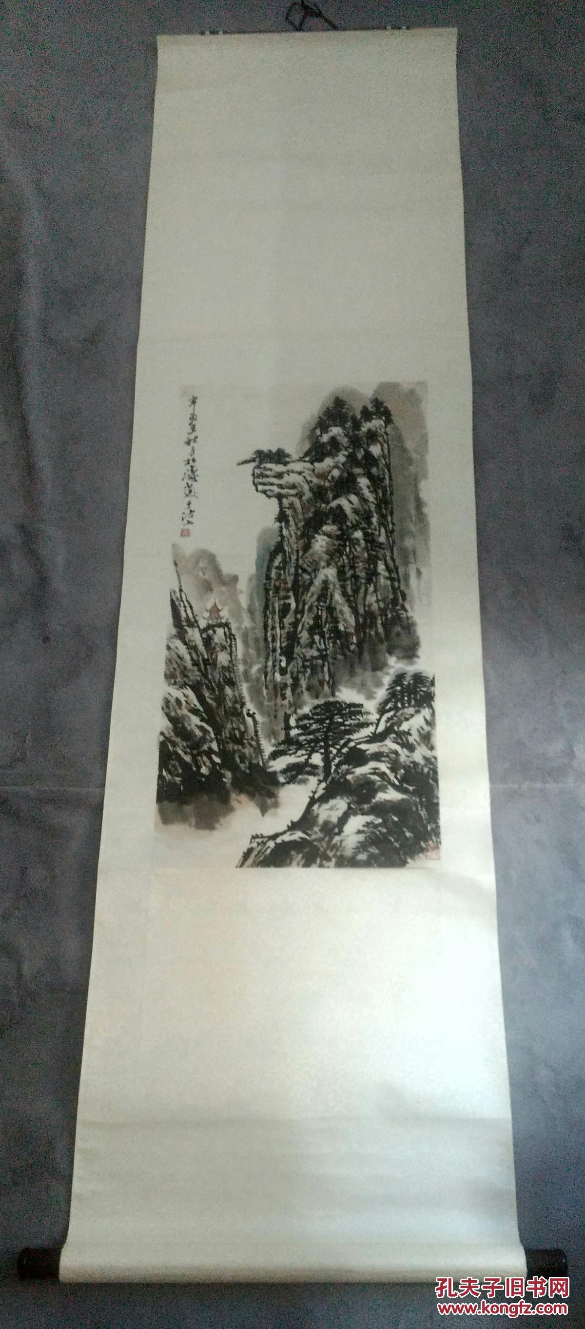 保真包老 天津画家赵松涛山水立轴一幅 拍品编号:27700185