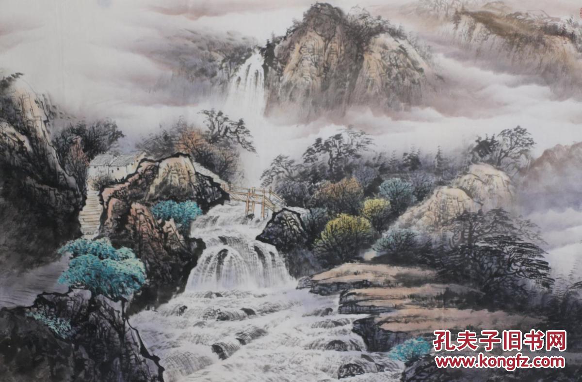 实力派国画名家胡老师纯手绘小六尺作品