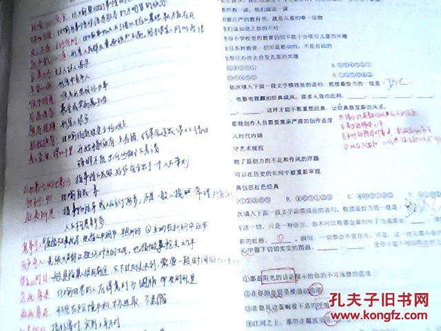 衡水中学学生手写 高三语文积累 与反思