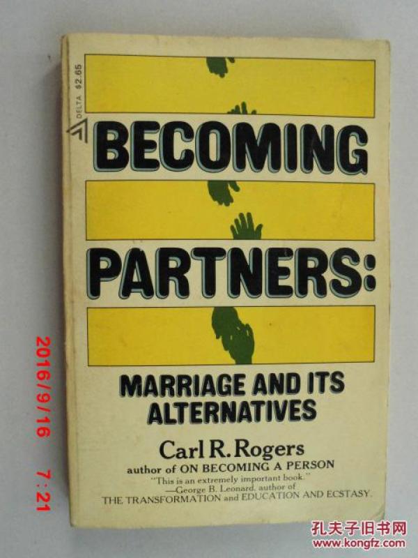 英文原版 becoming partners:marriage and its a