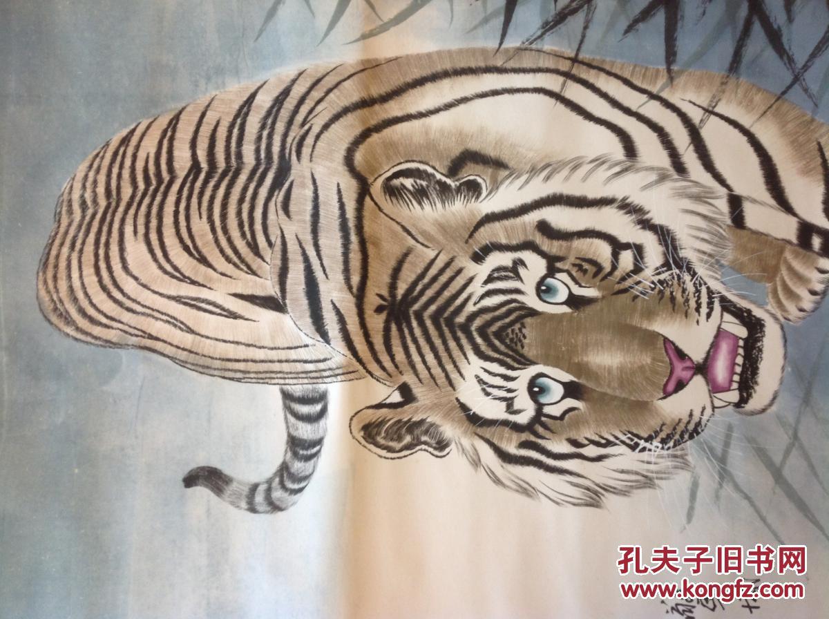b4237 中国美协会员 陈胜广画虎一幅