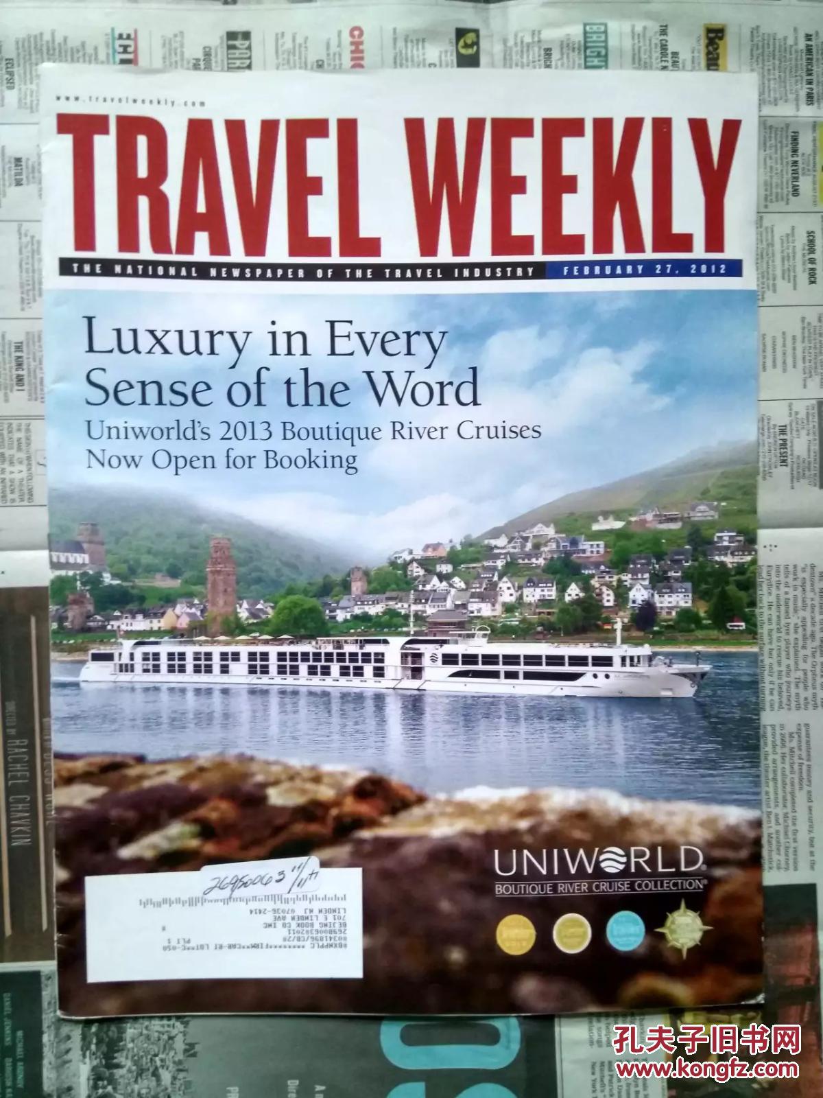 travel weekly 英文旅游周刊 2012/02/27 外文报纸 旅游杂志