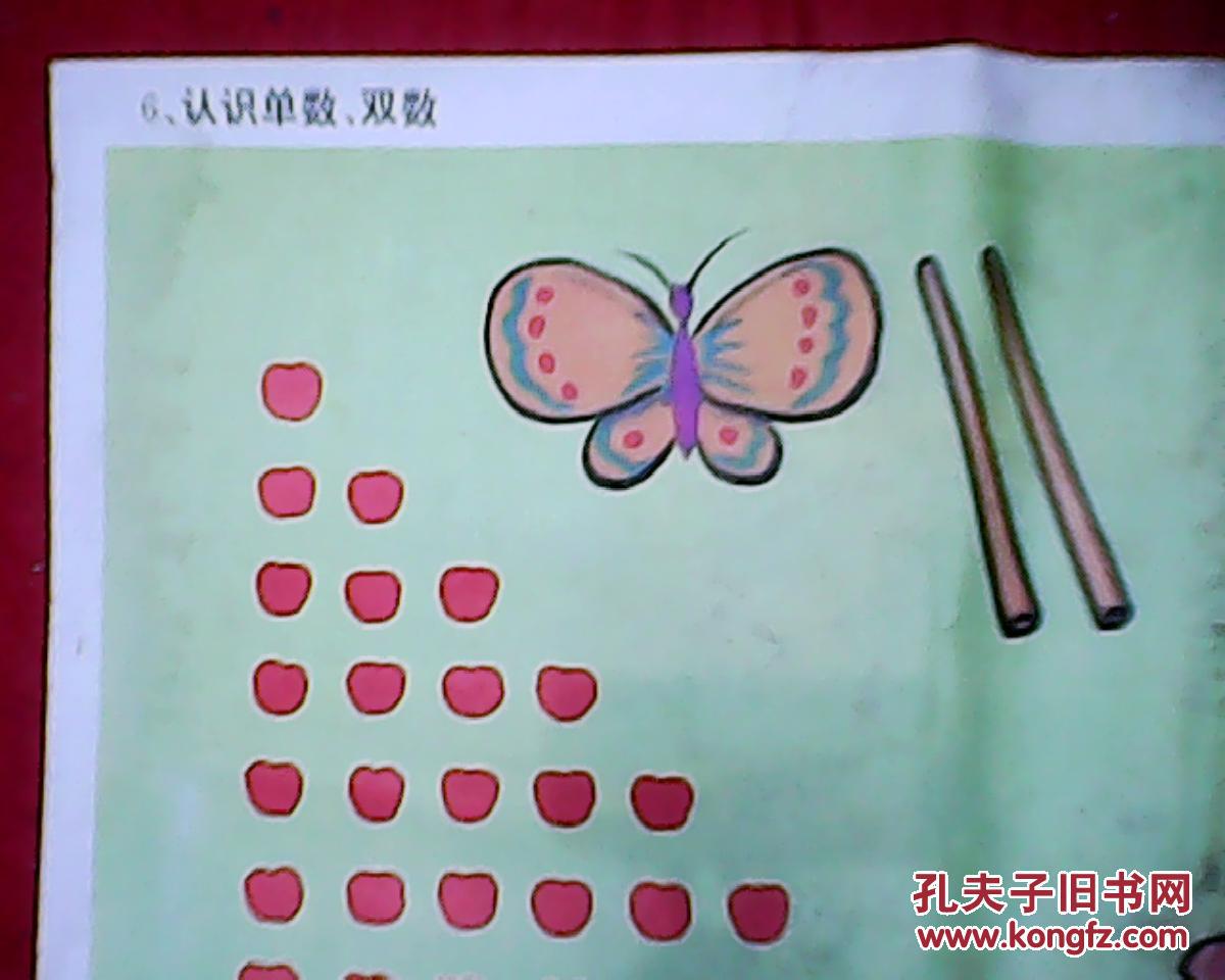 王金彩,徐毅,潘逸民绘画作品《幼儿园大班计算挂图——认识单数,双数