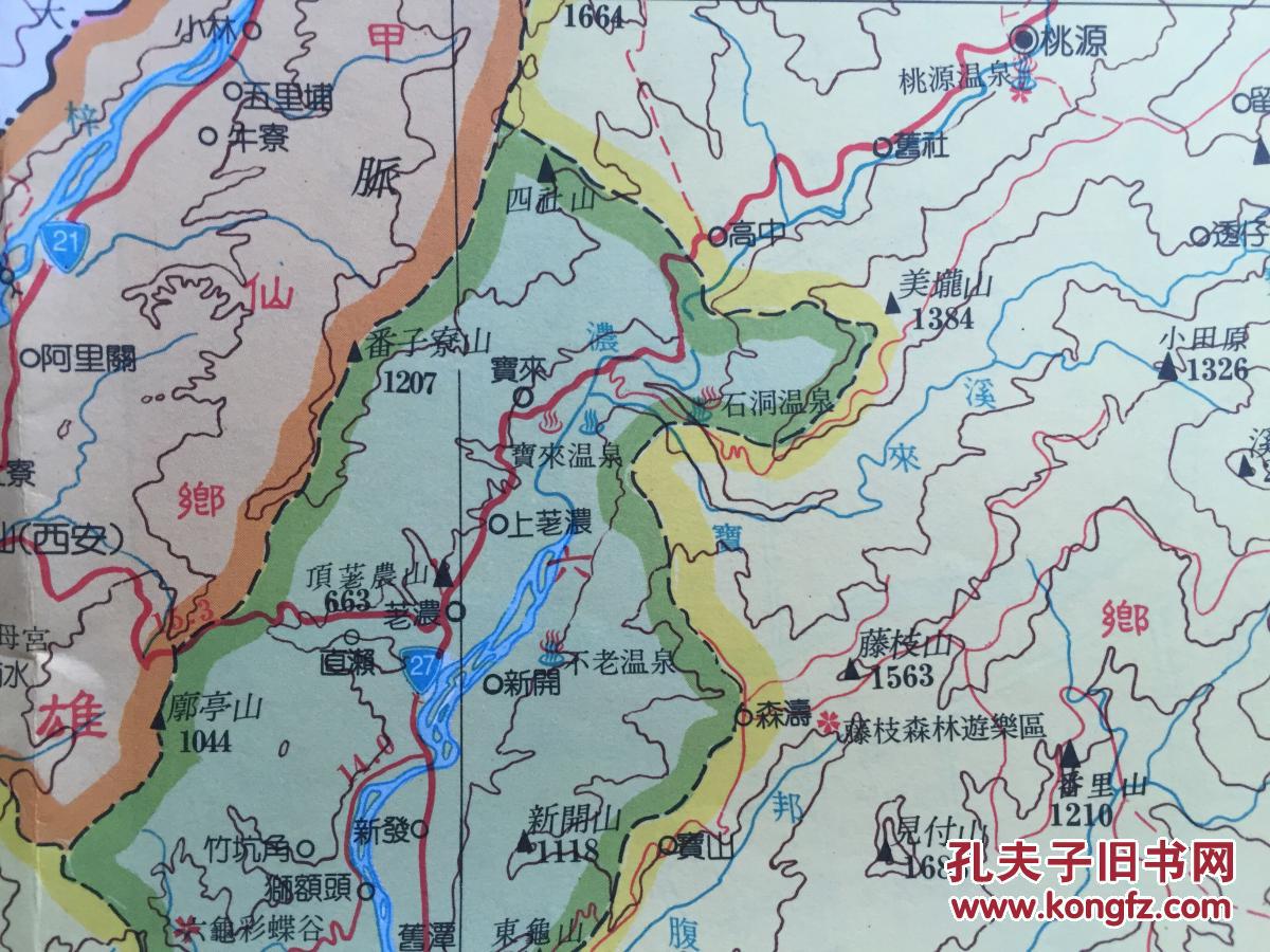【图】高雄县地图 约80年代 高雄地图 台湾地图_台北图片