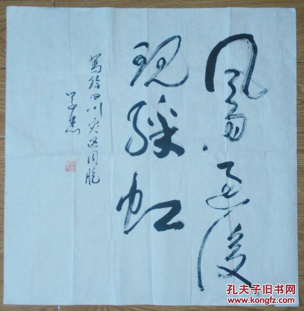 手书真迹书法:安徽吴学忠草书《风雨过后现彩虹》
