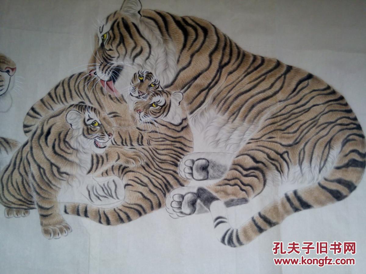 画虎大师王建民作品 五虎图 保真 拍品编号:25387711