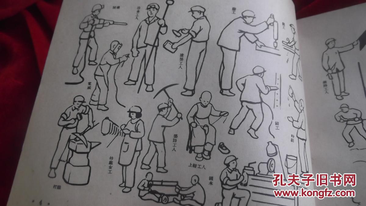 《50年代美术书---简笔画典》【刘莲孙 编绘,四联出版